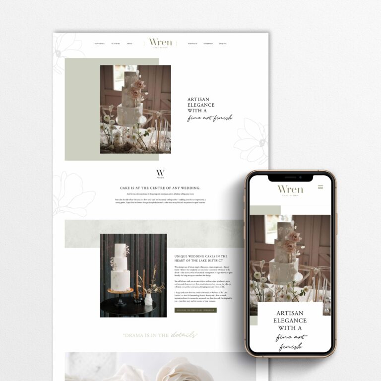 WrenCakeDesign Web HomePage MintModern 768x768