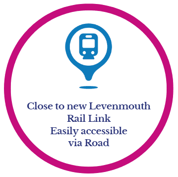Close to new Levenmouth
Rail Link
Easily accessible
via Road